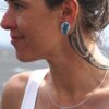 Porcelain earrings with dragonfly drops