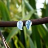 Porcelain earrings with dragonfly drops