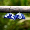 Each piece is handmade from porcelain clay and fired twice or three times in the kiln around 1200 degrees. Pottery is my passion and I love to discover new techniques, glazes, oxides or materials to play with and make extraordinary high quality jewellery. I also use hypoallergenic stainless steel and silver studs/hooks.