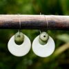 Each piece is handmade from porcelain clay and fired twice or three times in the kiln around 1200 degrees. Pottery is my passion and I love to discover new techniques, glazes, oxides or materials to play with and make extraordinary high quality jewellery. I also use hypoallergenic stainless steel and silver studs/hooks.